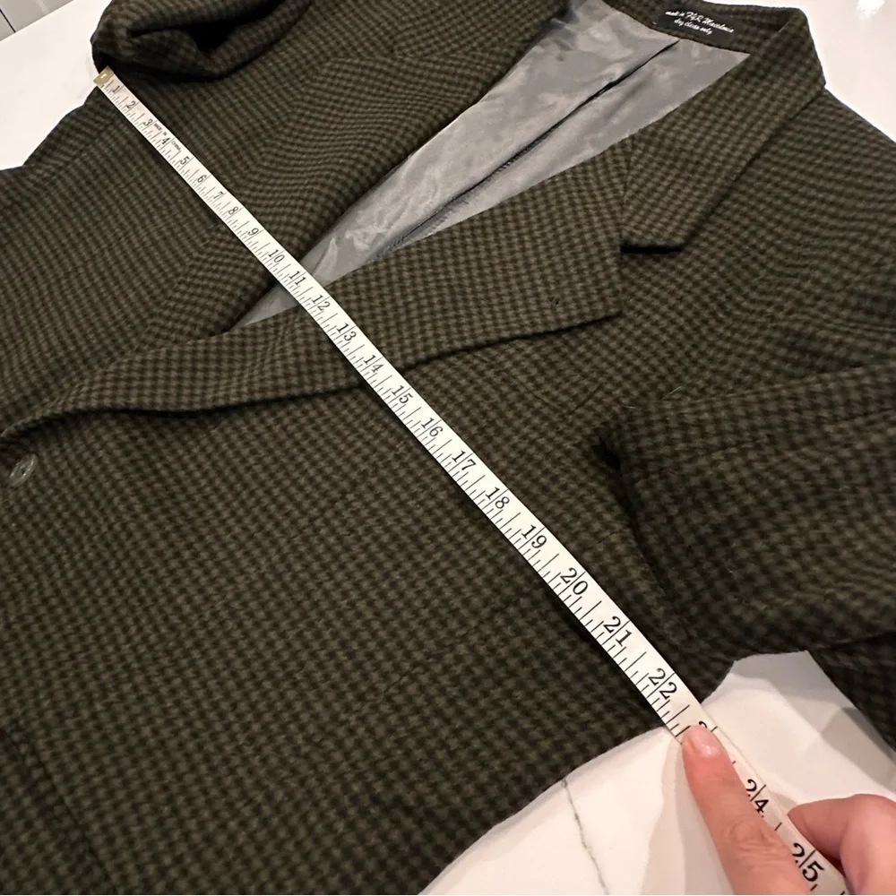 Zylos George Machado Cashmere Houndstooth Blazer Mens 42R Sport Coat Jacket